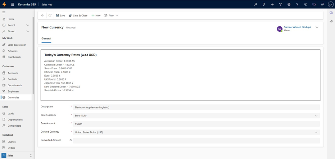 Before saving, the form looks like this: