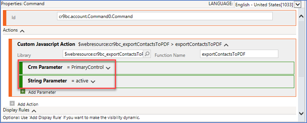 Registering the JavaScript Function in the Ribbon
