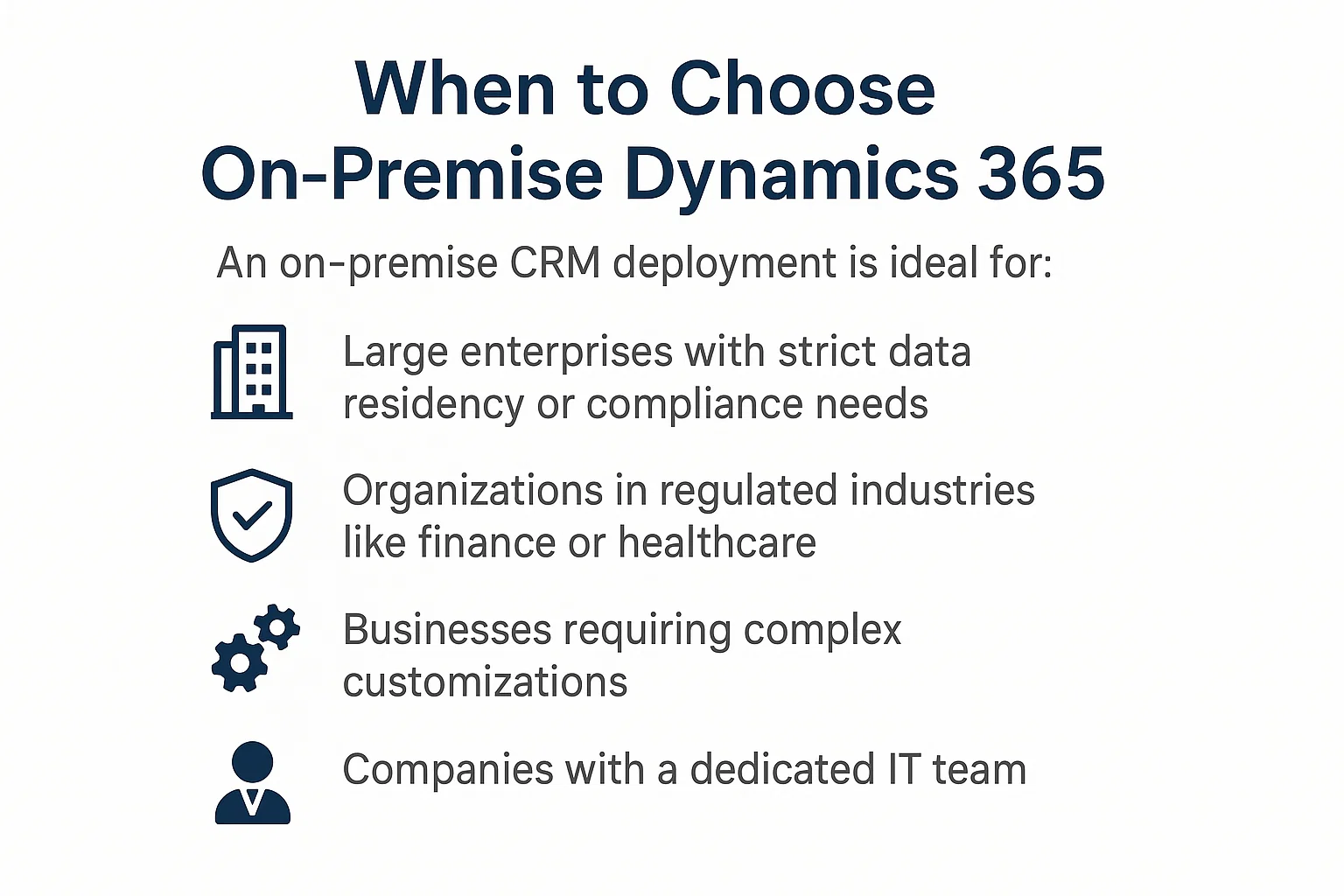 When to Choose On-Premise Dynamics 365